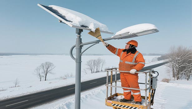 clean solar street light solar panel